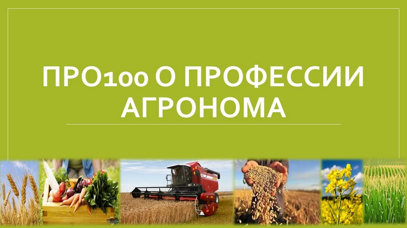ПРО100 О ПРОФЕССИИ АГРОНОМА.